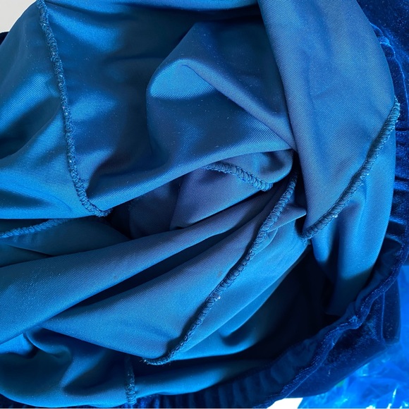 Dialogue Velvet Blue Maxi Skirt 2X - Picture 4 of 5